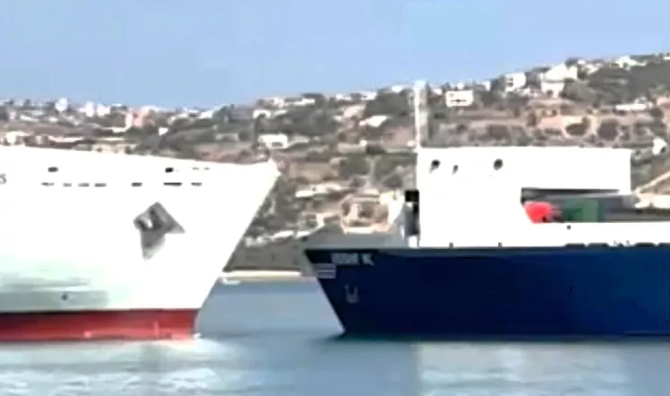 Νέο βίντεο από τη σύγκρουση των δύο πλοίων στη Σούδα – Τα σενάρια που εξετάζονται για το ατύχημα (Video)