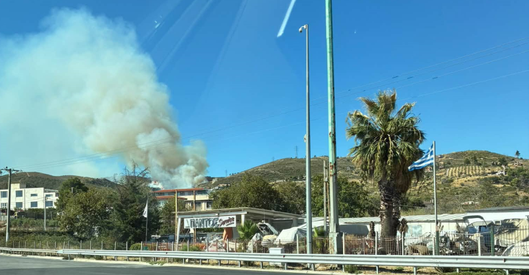 Φωτιά στις Αφίδνες – Μεγάλη κινητοποίηση της πυροσβεστικής – Μήνυμα του 112 (photo)