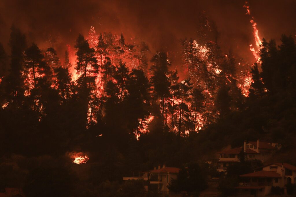 Πυρκαγιά στο Μετόχι Καρύστου Εύβοιας – Δεν κινδυνεύουν κατοικίες