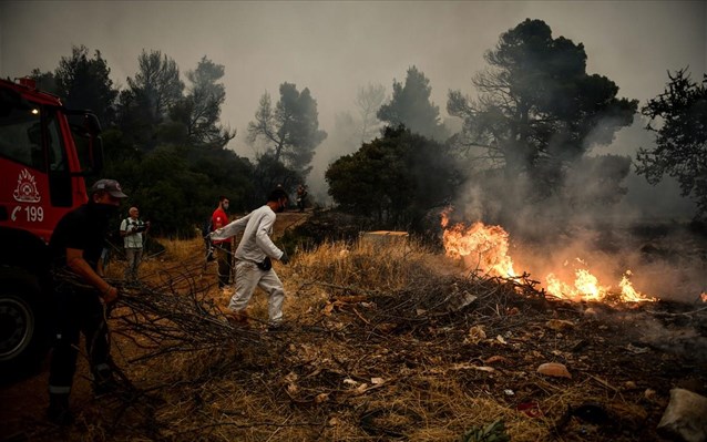 Φωτιά στα Βίλια: Δεν κινδυνεύουν οικισμοί – Στο νότιο μέτωπο οι δυνάμεις για να μην επεκταθεί – Τι είπε ο Χρυσοχοΐδης