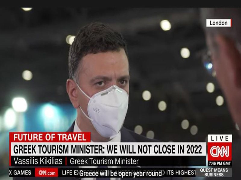 Το μήνυμα για τον ελληνικό τουρισμό που έστειλε μέσω του CNN ο Κικίλιας