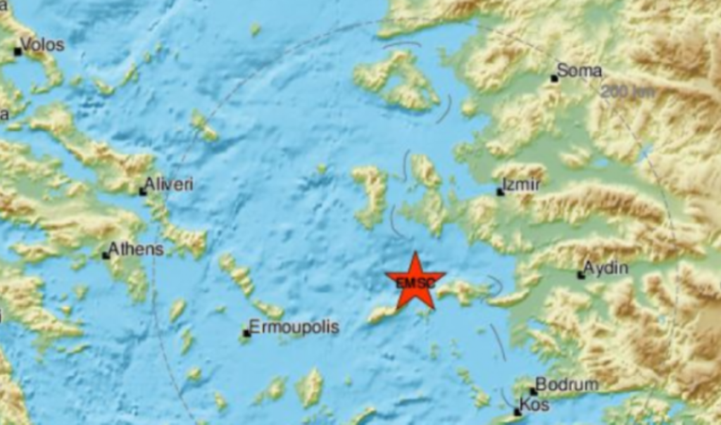 Δύο σεισμοί σε εννέα λεπτά στην Ικαρία