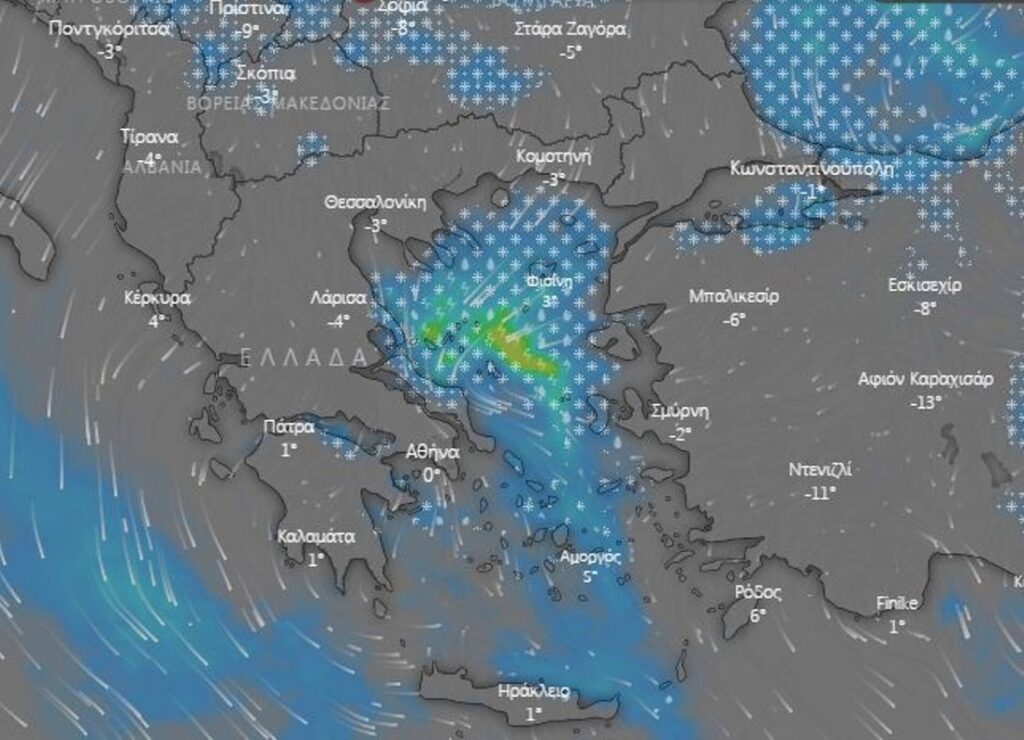 Πώς θα κινηθεί τις επόμενες ώρες ο χιονιάς!