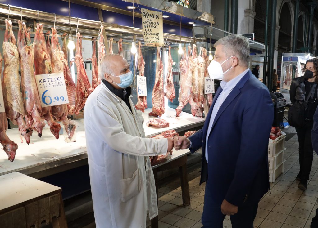 Επίσκεψη Πατούλη στη Βαρβάκειο Αγορά