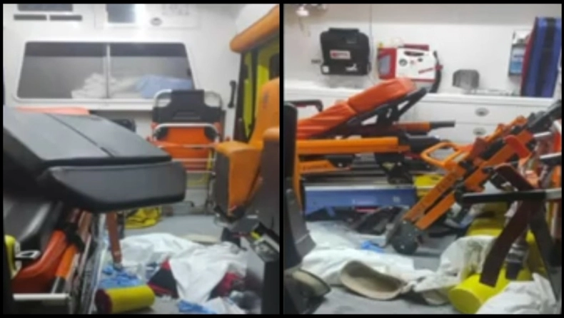 Αγία Βαρβάρα: Γυναίκα σε έξαλλη κατάσταση έκανε «γης Μαδιάμ» ασθενοφόρο