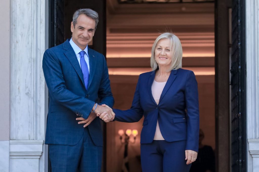 Συνάντηση Μητσοτάκη με την Πρόεδρο του Υπουργικού Συμβουλίου της Βοσνίας και Ερζεγοβίνης