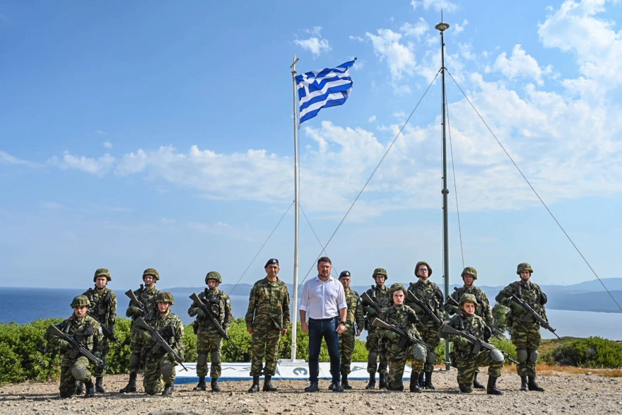 Χαρδαλιάς: Επιθεώρηση στα επιτηρητικά φυλάκια «Οινουσσών» και «Παναγιάς»
