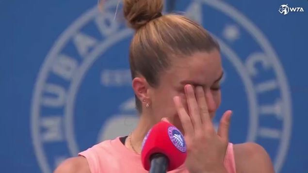 Τα δάκρυα της Μαρίας Σάκκαρη μετά τον χαμένο τελικό της Ουάσιγκτον (ΒΙΝΤΕΟ)