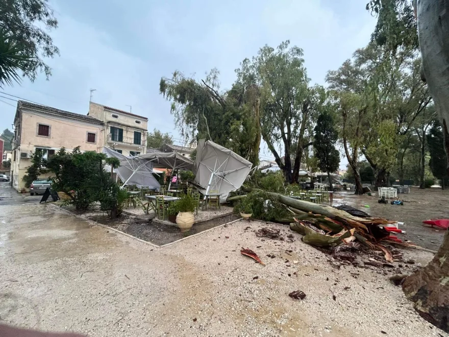 Κέρκυρα – κακοκαιρία “Daniel”: Σοβαρά προβλήματα σε πτήσεις και ηλεκτροδότηση