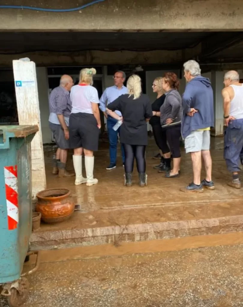 Σταϊκούρας και Ταχιάος στις πληγείσες περιοχές από την κακοκαιρία Daniel