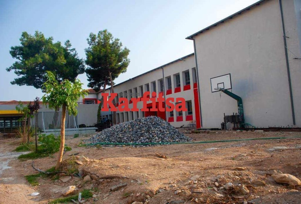 Προαύλιο «εργοτάξιο» πριν ανοίξουν τα σχολεία στη Θεσσαλονίκη (ΦΩΤΟΡΕΠΟΡΤΑΖ)