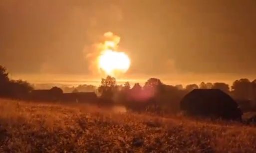 Βίντεο-ντοκουμέντο με φλεγόμενο «μανιτάρι» από την επίθεση με ουκρανικά drones