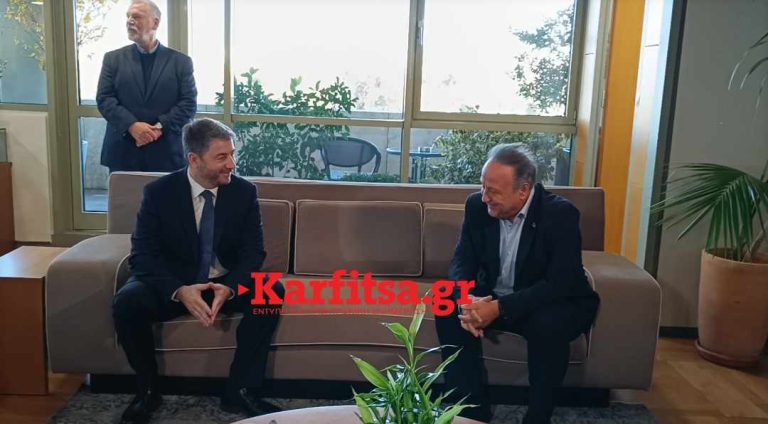 Θεσσαλονίκη και… Μητσοτάκης στη συνάντηση του Νίκου Ανδρουλάκη με τον Στέλιο Αγγελούδη (VIDEO)