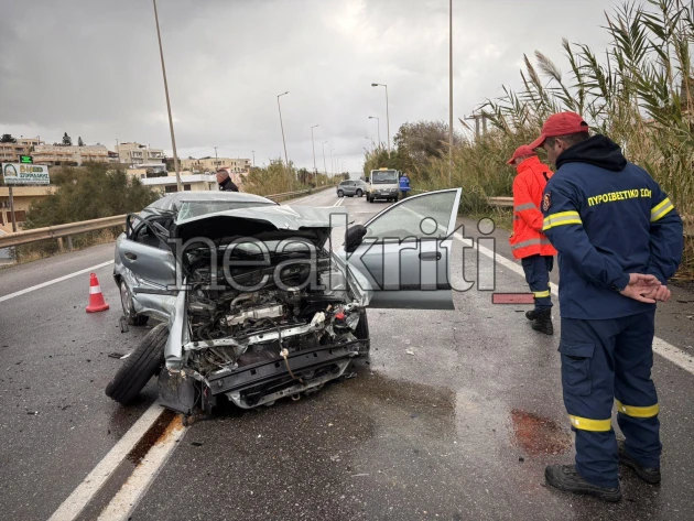 Φονική τριπλή καραμπόλα στο Ρέθυμνο (PHOTO)