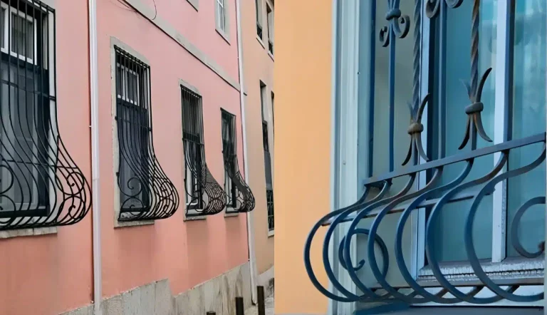 Γιατί κάποια κάγκελα παραθύρων έχουν μια καμπύλη χαμηλά προς τα έξω