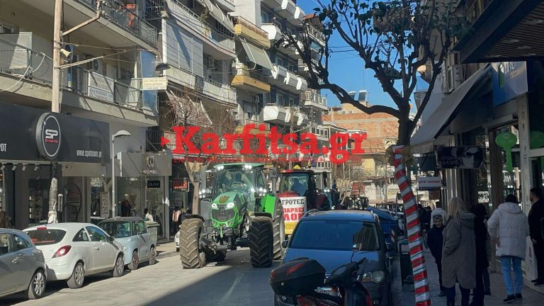 «Παρέλαση» με τρακτέρ στα Γιαννιτσά από τους αγρότες (VIDEO & PHOTOS)