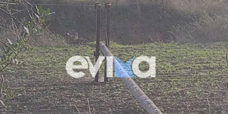 Χωρίς ρεύμα 9 χωριά στην Εύβοια λόγω πτώσης κολώνας από τους ισχυρούς ανέμους