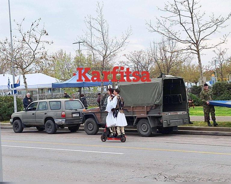 Τσολιάδες με… πατίνια στη Θεσσαλονίκη (VIDEO)