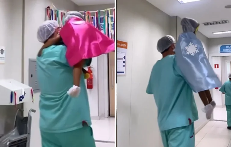 Συγκινεί ο γιατρός που ντύνει σούπερ ήρωες παιδιά πριν μπουν στο χειρουργείο (video)