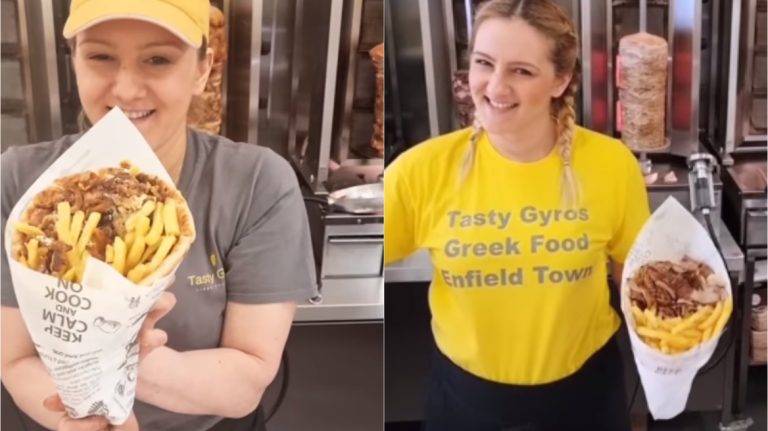 Το γιγάντιο σουβλάκι στο Notting Hill που δεν έχει τίποτα να ζηλέψει από την Ελλάδα! (video)