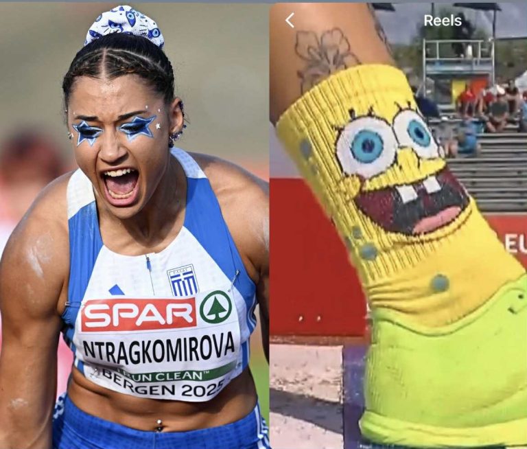 Καταρρίπτει πανελλήνια ρεκόρ και οι Έλληνες κρίνουν την… κάλτσα της! (photo)