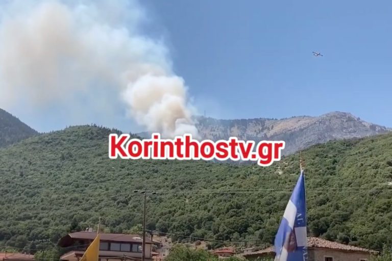 Μεγάλη αναζωπύρωση στον Φενεό Κορινθίας (video)