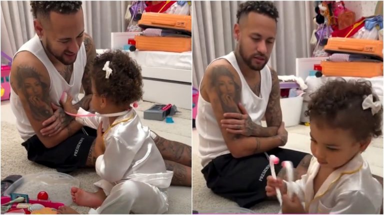 Η πιο γλυκιά «γιατρός»: Η κόρη του Νεϊμάρ τον… θεράπευσε on camera (Video)