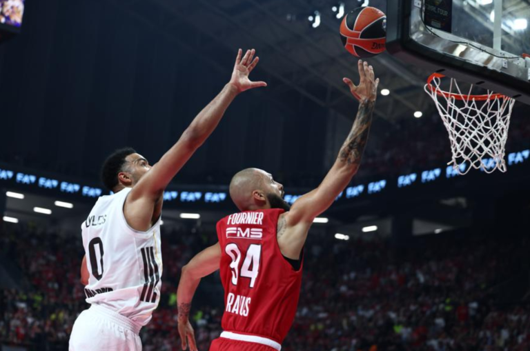Final 4: Ολυμπιακός-Ρεάλ 46-44 – «Ερυθρόλευκο» προβάδισμα στο ημίχρονο με ηγέτη τον Φουρνιέ