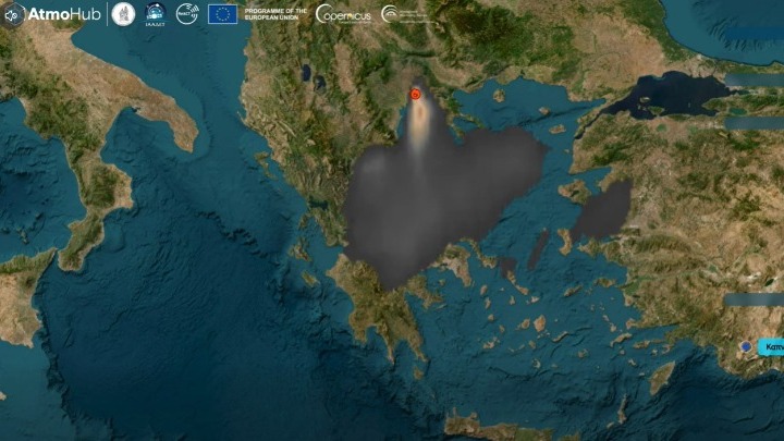 Oι καπνοί από το Ωραιόκαστρο θα φτάσουν μέχρι την Βόρεια Εύβοια (video)