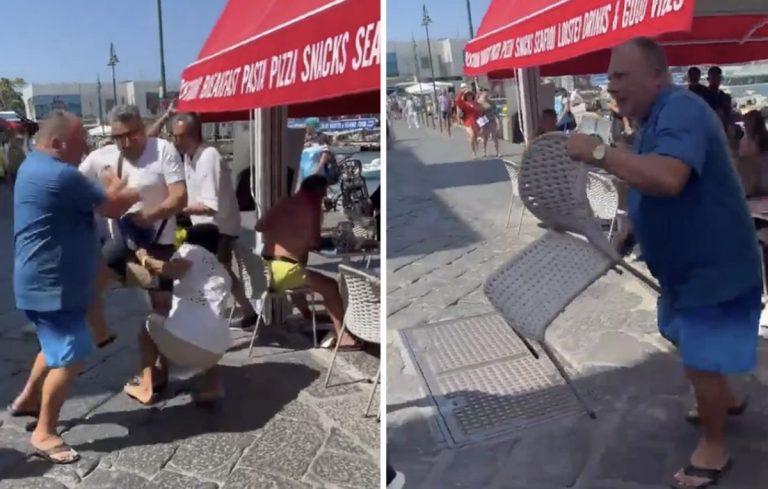 Άγρια συμπλοκή στο Κάπρι: Καρέκλες, γροθιές και τουρίστες μαλλιά κουβάρια στη Μαρίνα Γκράντε – Tο βίντεο γίνεται viral